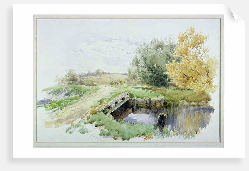 Landscape with bridge over a stream by John Clayton Adams