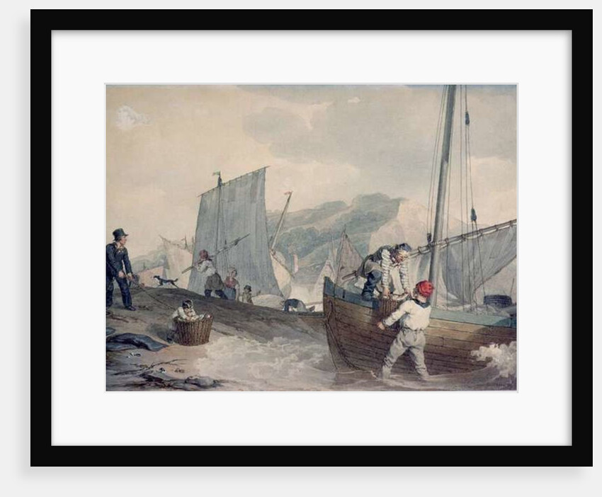 Fishing Boats Unloading by John Augustus Atkinson