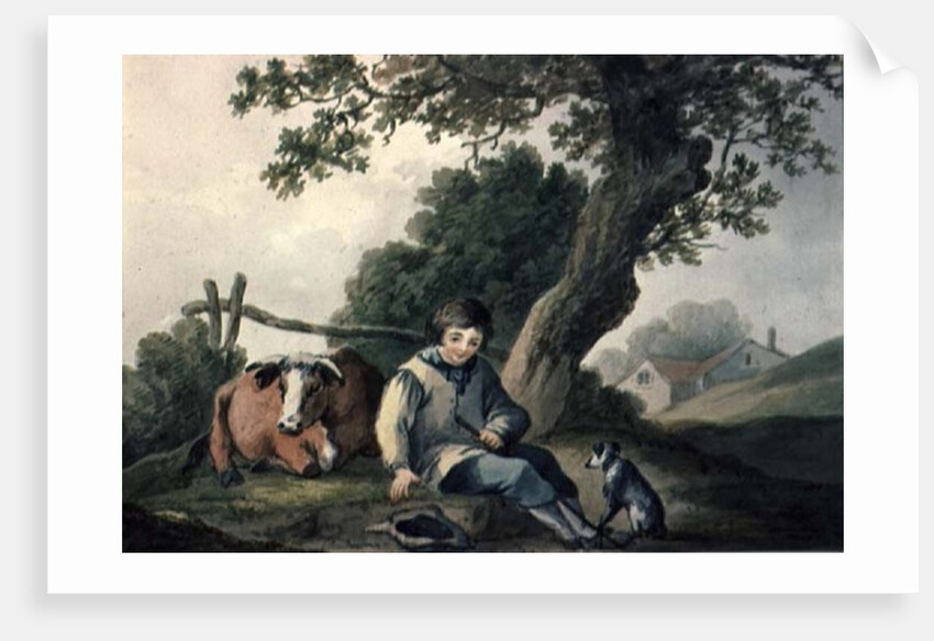Landscape with Cow and Boy by Thomas Barker of Bath