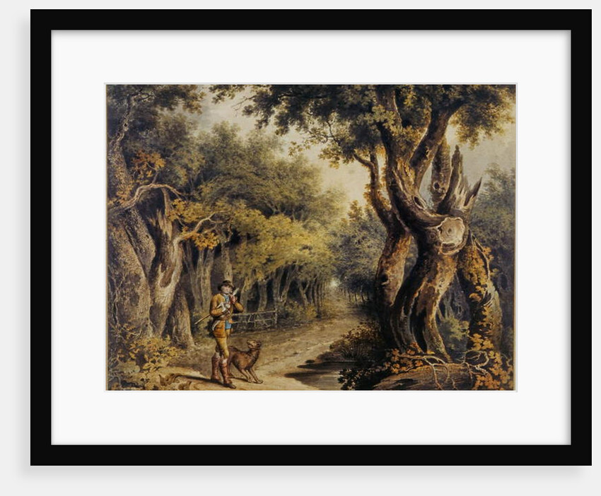 Forest Scene with Woodman and Dog by Thomas Barker of Bath
