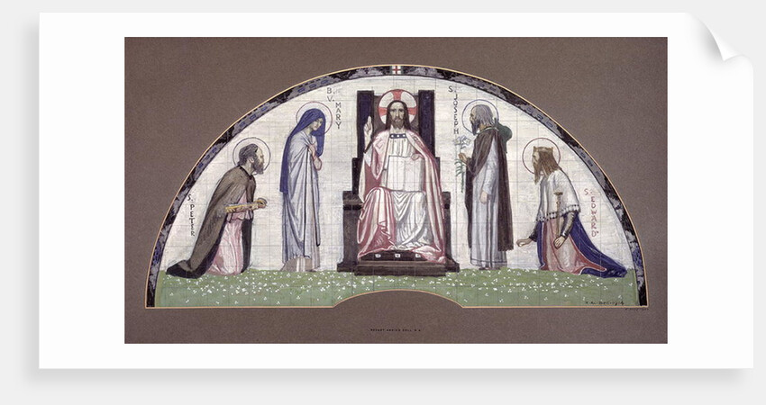 Christ Enthroned with Saints Peter, Joseph, Edward and the Virgin Mary, 1914 by Robert Anning Bell