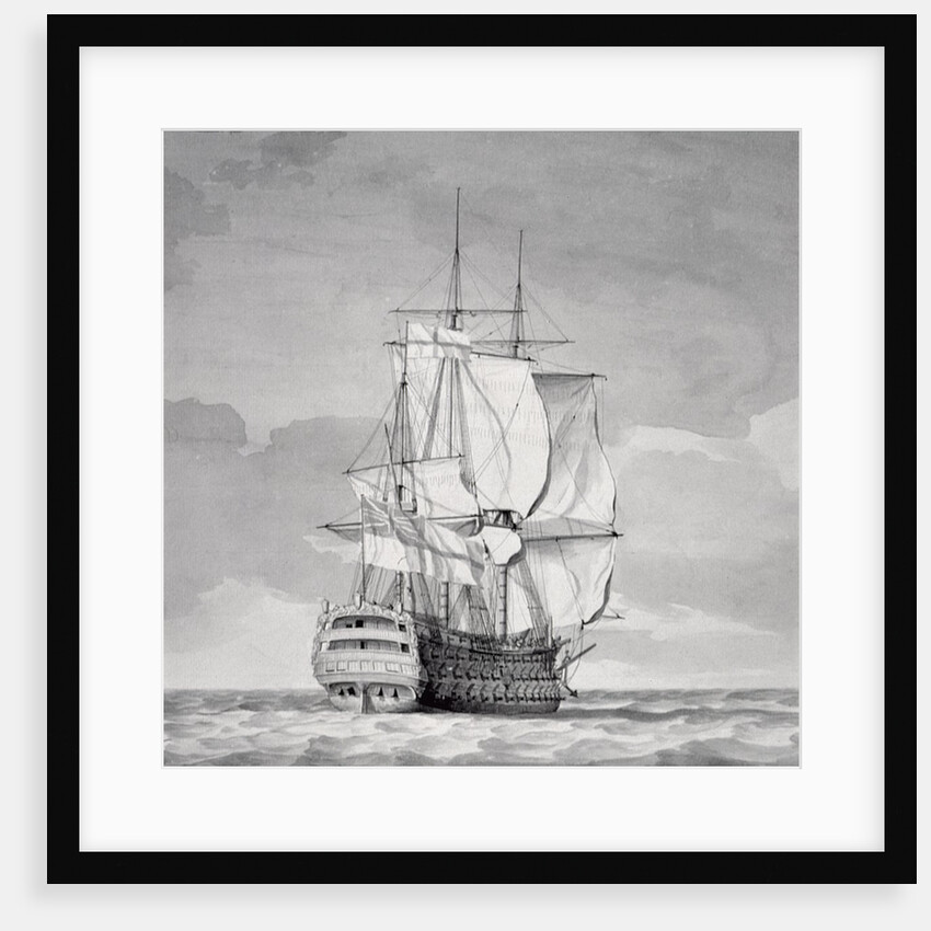 English Line-of-Battle Ship, 18th century by Charles Brooking
