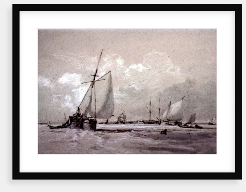 Fishing Smack Lying to by Augustus Wall Callcott