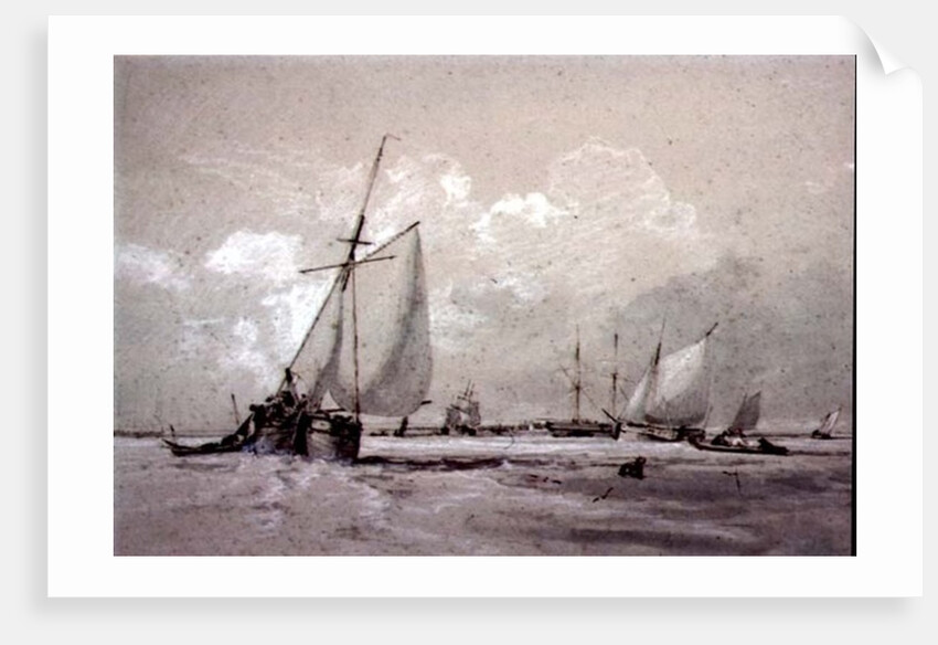 Fishing Smack Lying to by Augustus Wall Callcott