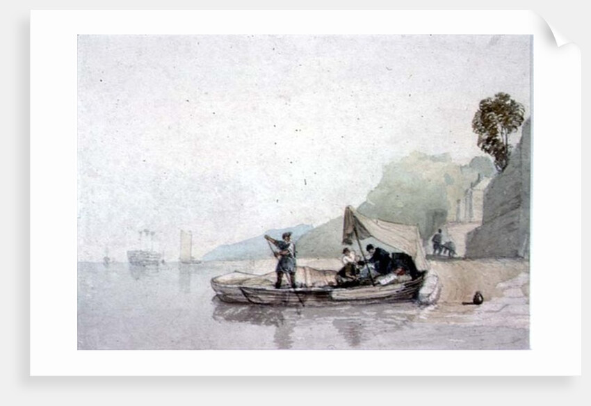 Coast Scene with Boats and Figures by Augustus Wall Callcott