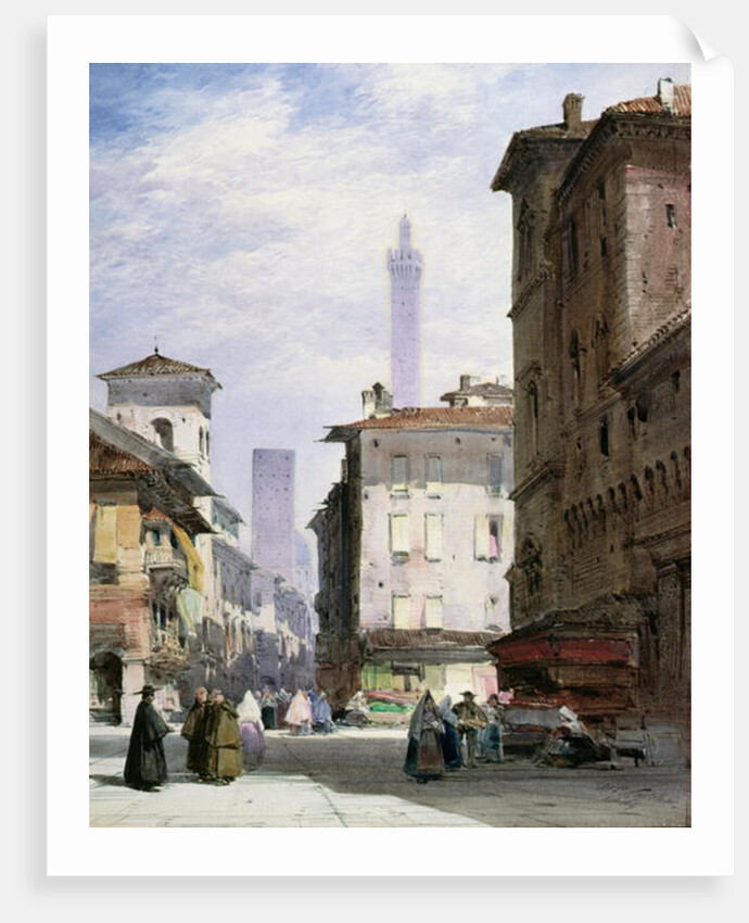 Leaning Tower, Bologna by William Callow