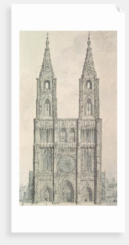 West Front of Strasbourg Cathedral by John Carter