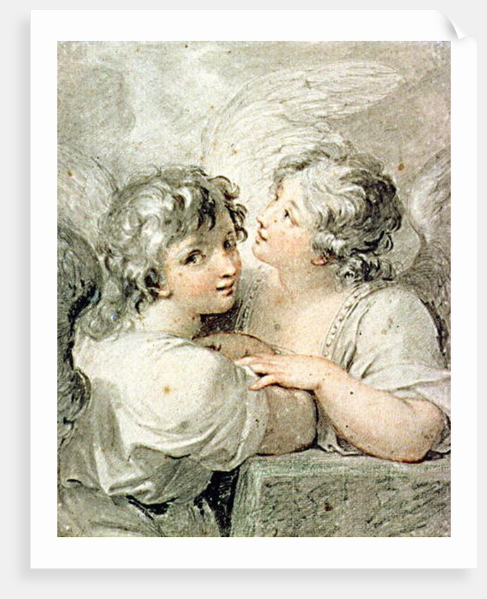 Two angels, 18th century by Giovanni Battista Cipriani