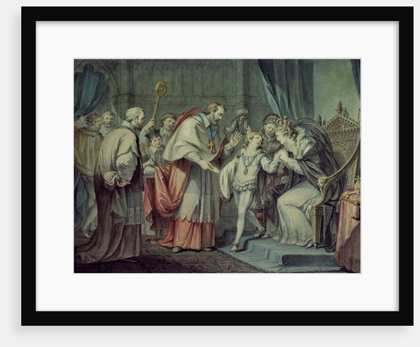 Richard, Duke of York, taking leave of his Mother, Elizabeth Woodville, in the Sanctuary, Westminster by Giovanni Battista Cipriani