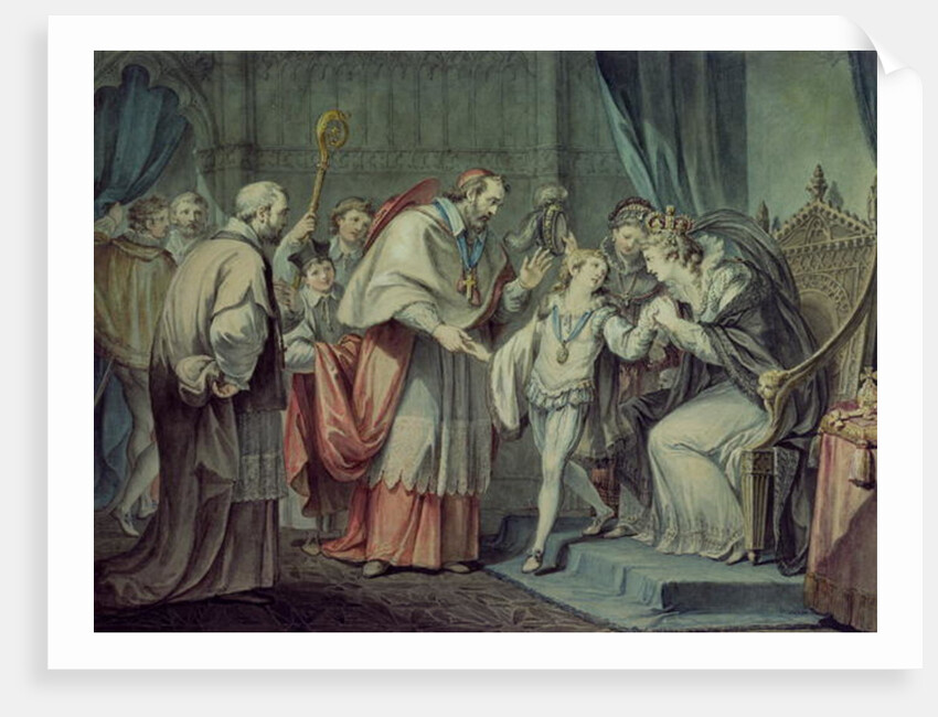 Richard, Duke of York, taking leave of his Mother, Elizabeth Woodville, in the Sanctuary, Westminster by Giovanni Battista Cipriani