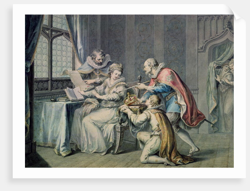 The Dukes of Northumberland and Suffolk praying Lady Jane Grey to accept the Crown by Giovanni Battista Cipriani