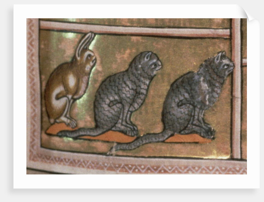 Ms 24 f.5 Adam naming the animals, of North Midlands origin by English School