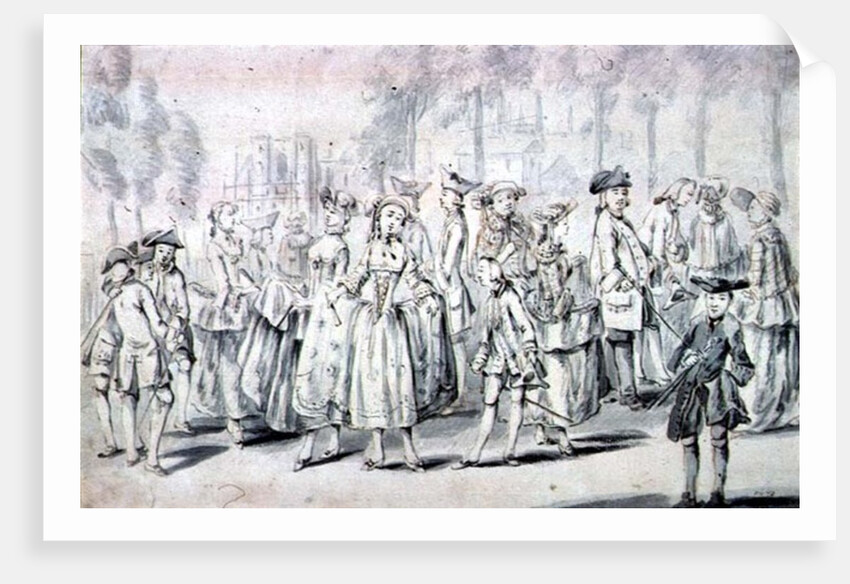 Promenaders in St.James's Park by John Collet