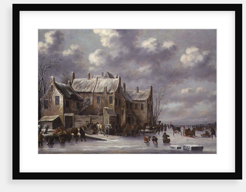 Winter Scene with View at Medemblik by Thomas Heeremans