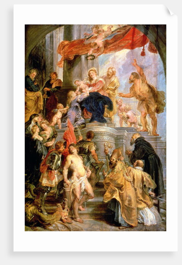 Enthroned Madonna with Child, Encircled by Saints, c.1627-28 by Peter Paul Rubens