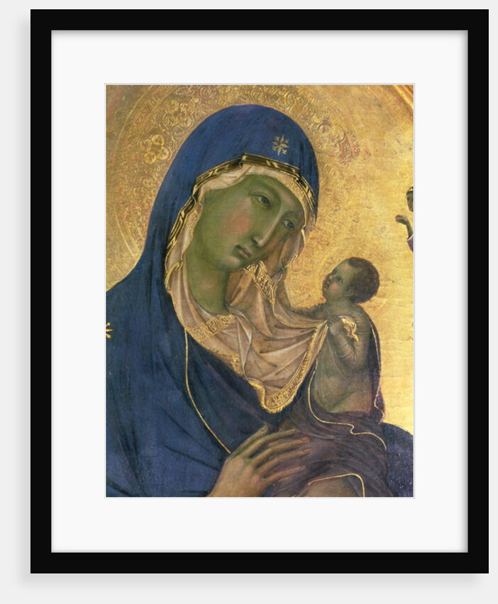 Madonna and Child with SS. Dominic and Aurea by Duccio di Buoninsegna