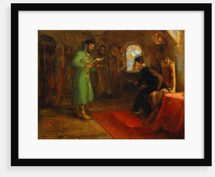 Boris Godunov with Ivan the Terrible by Ilya Efimovich Repin