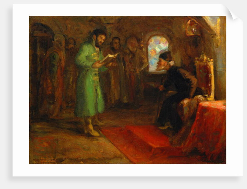 Boris Godunov with Ivan the Terrible by Ilya Efimovich Repin