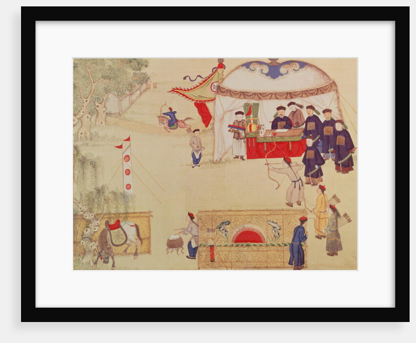 An archery contest, late 18th century by School Chinese