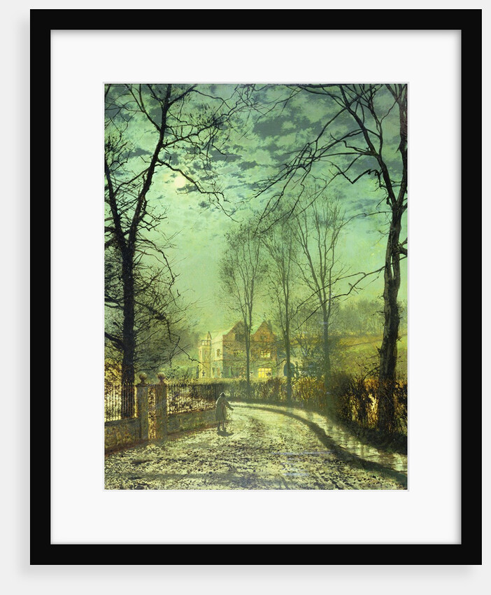 A Moonlit Road, 19th century by John Atkinson Grimshaw