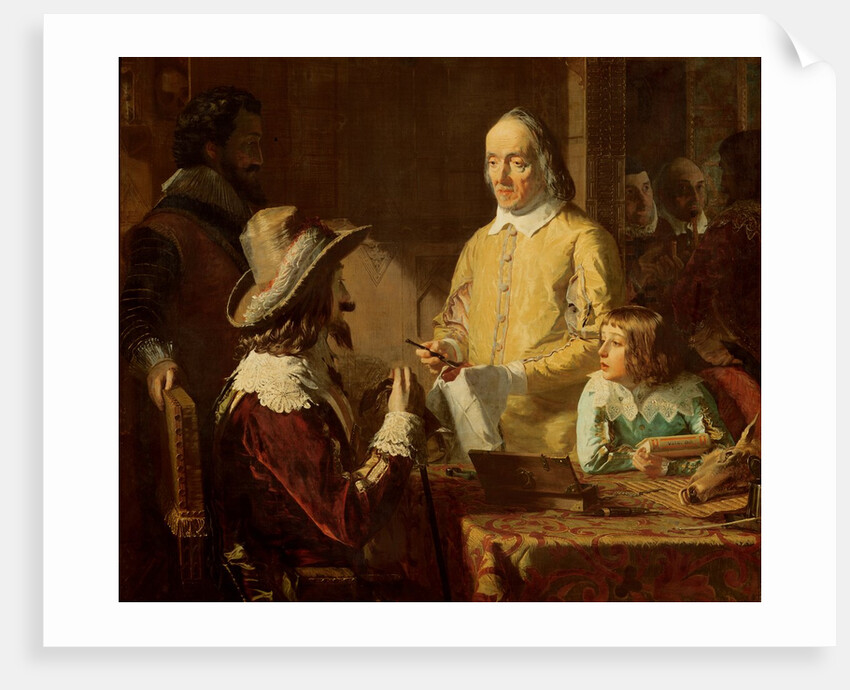 William Harvey demonstrating to Charles I his theory of the circulation of the blood, 1848 by Robert Hannah