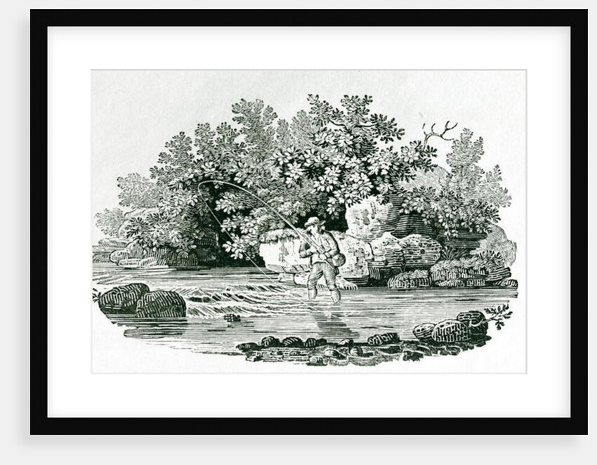 An Angler in a River Pool by Thomas Bewick