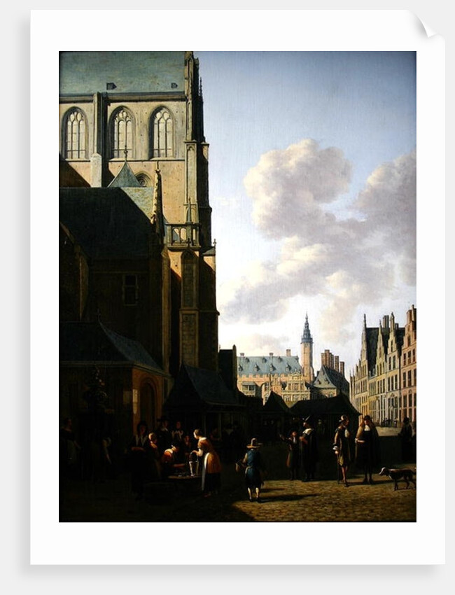 The Grote Markt, Haarlem, looking west by Gerrit Adriaensz Berckheyde