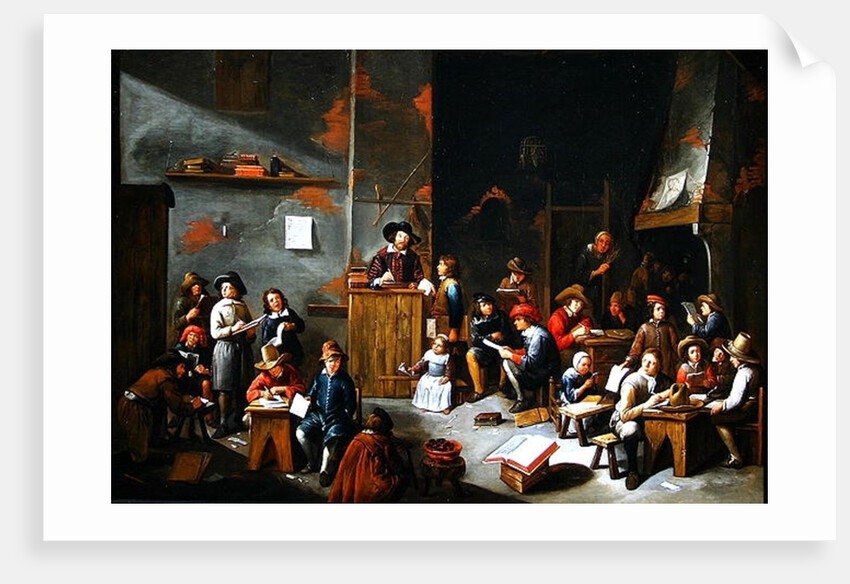 The Interior of a School Room by Gillis van Tilborgh