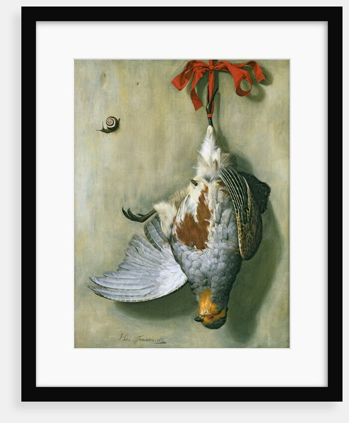 Trompe l'Oeil with Partridge, 1666 by Hendrik de Fromantiou
