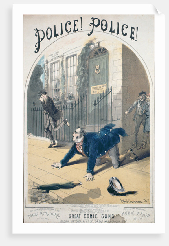 Police! Police! Song Book Cover, c.1865 by Alfred Concanen