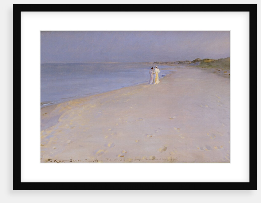 Summer evening at the South Beach, Skagen, 1893 by Peder Severin Kroyer