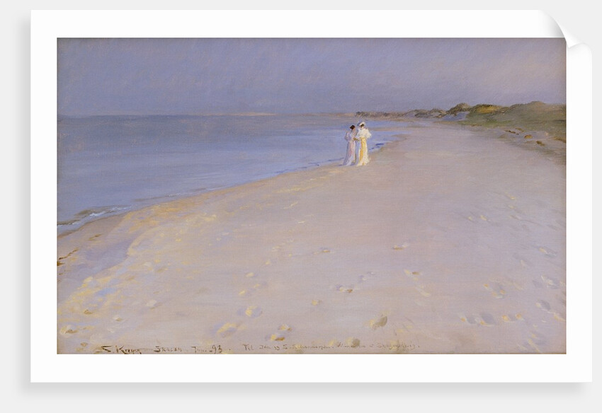 Summer evening at the South Beach, Skagen, 1893 by Peder Severin Kroyer