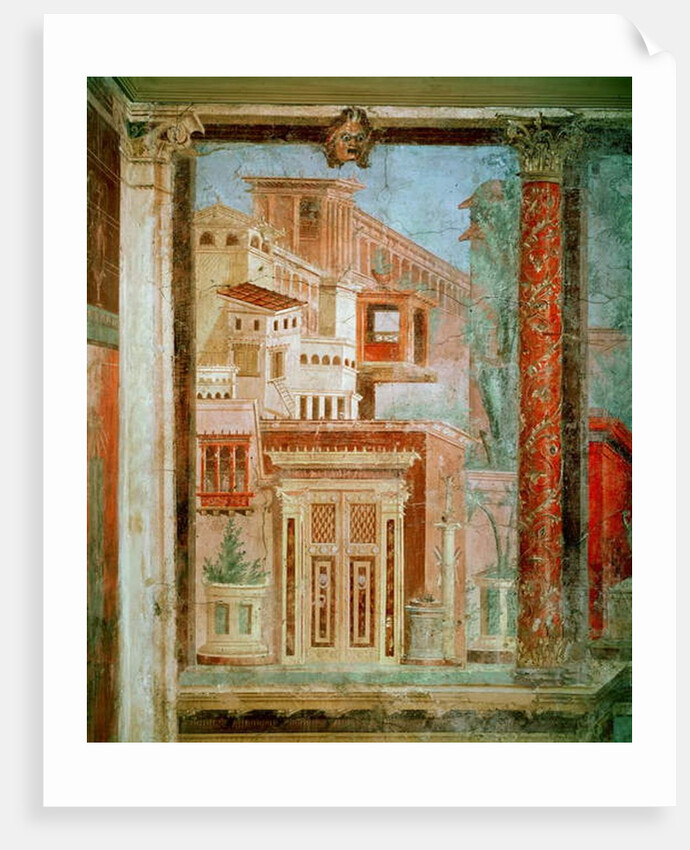 Panel from the Cubiculum, Villa of P Fannius at Boscoreale, Pompeii, c.50-40 BC by School Roman
