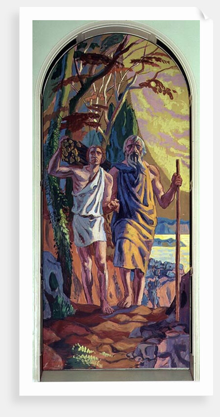 Abraham going to offer Isaac his son by Anonymous Anonymous