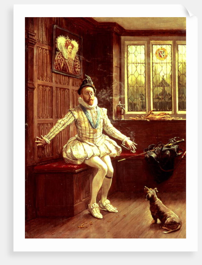 Sir Walter Raleigh's First Smoke by Anonymous Anonymous