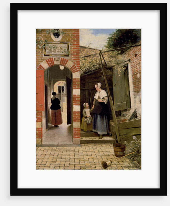 Courtyard of a house in Delft, 1658 by Pieter de Hooch