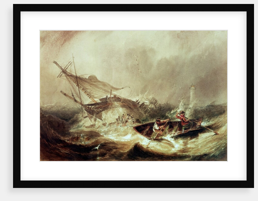 Rowing to rescue shipwrecked sailors off the Northumberland Coast by John Wilson Carmichael