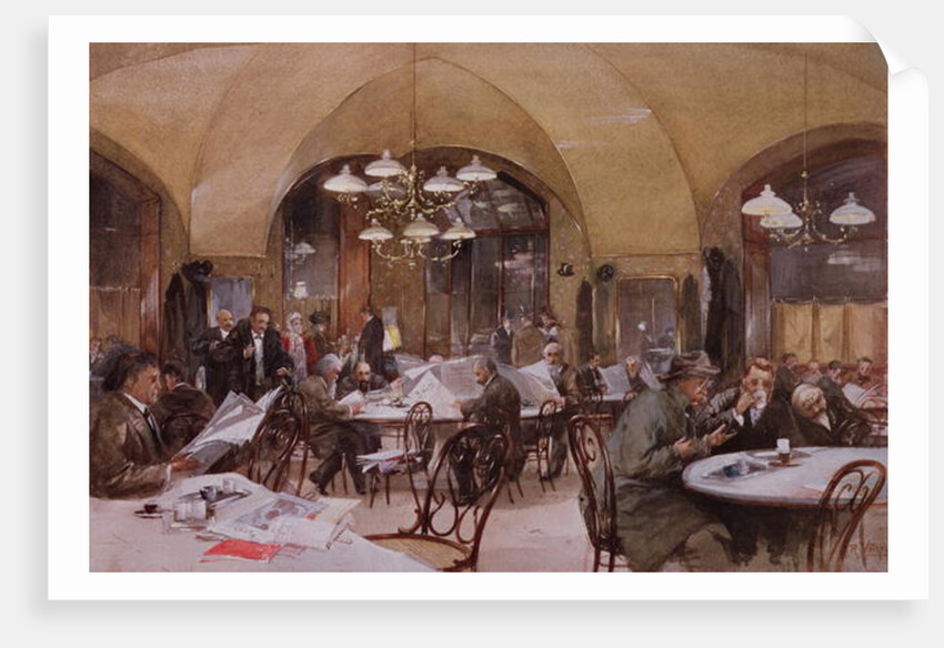 Cafe Griensteidl, Vienna, 1890 by Reinhold Volkel