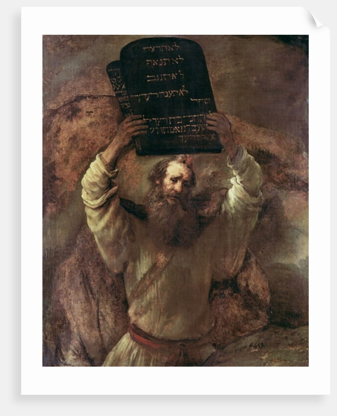Moses Smashing the Tablets of the Law, 1659 by Rembrandt Harmensz. van Rijn