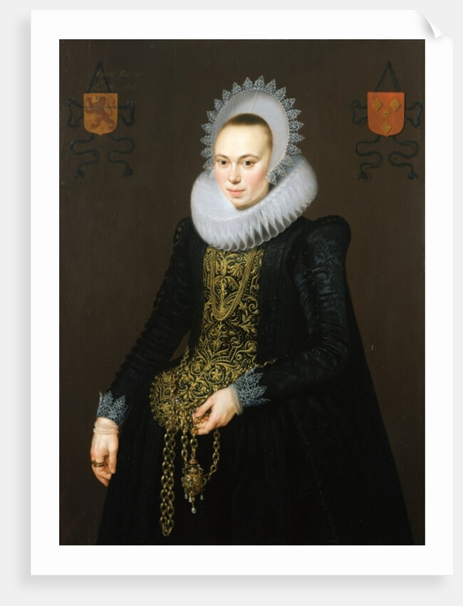 Portrait of Justina van Teylingen, 1616 by Cornelis van der Voort