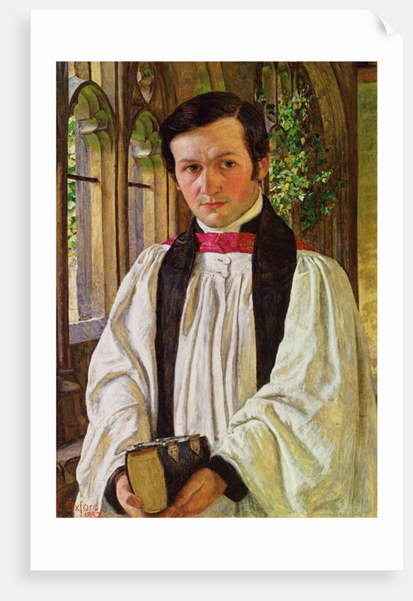 New College Cloisters: Portrait of John David Jenkins, 1852 by William Holman Hunt