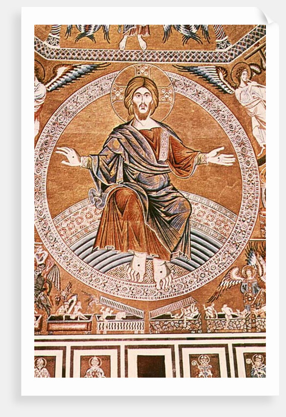 Reproduction of the mosaic of the Last Judgement in the Baptistery, Florence by (after) Italian School