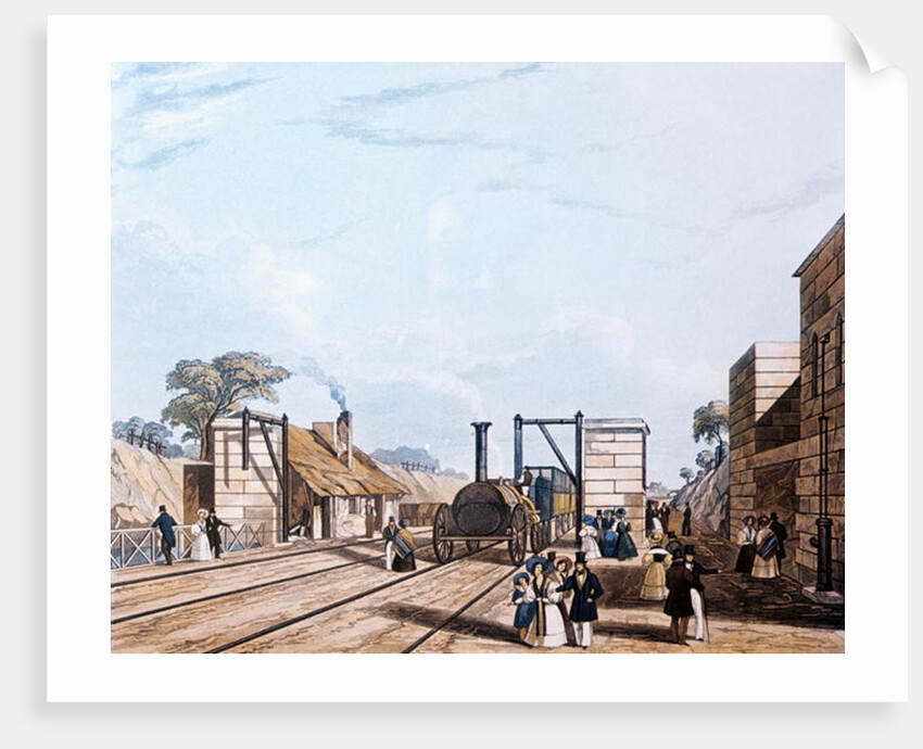 Liverpool and Manchester Railway: Taking water at Parkside, 1831 by Daniel and Robert Havell