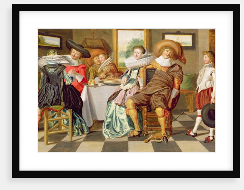Elegant Figures Feasting at a Table by Dirck Hals