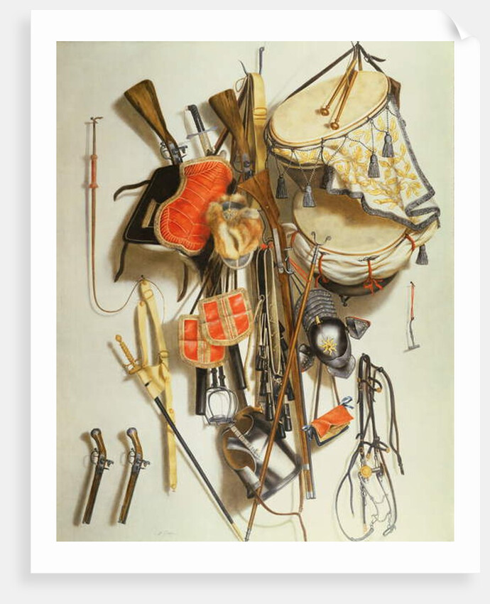 Trompe L`Oeil of Military Equipment by Jacobus Biltius
