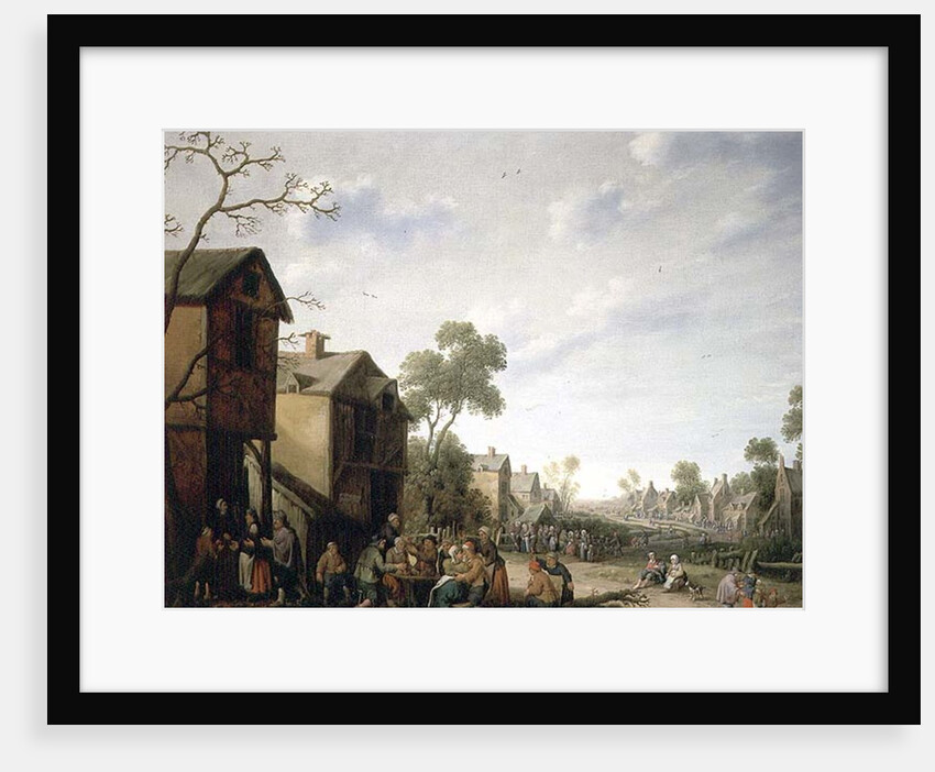 Peasants Merrymaking in a Village Street, 1646 by Joost Cornelisz Droochsloot