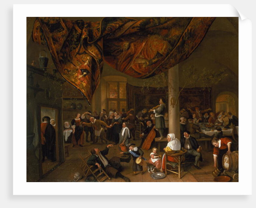 A Village Wedding Feast with Revellers and a dancing Party, 1671 by Jan Havicksz. Steen