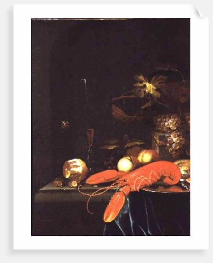 Still Life of Fruit with a Lobster by Johannes Borman