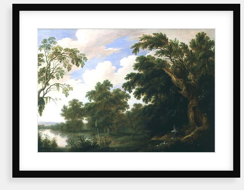 St. Paul visiting St. Anthony in a wooded landscape, 17th century by Alexander Keirincx