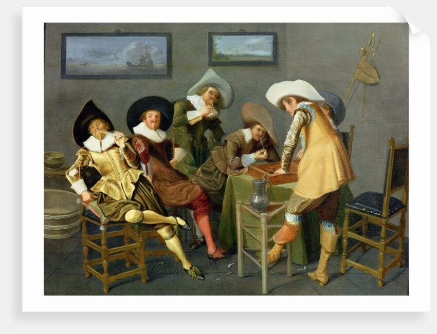 Cavaliers in a tavern by Dirck Hals